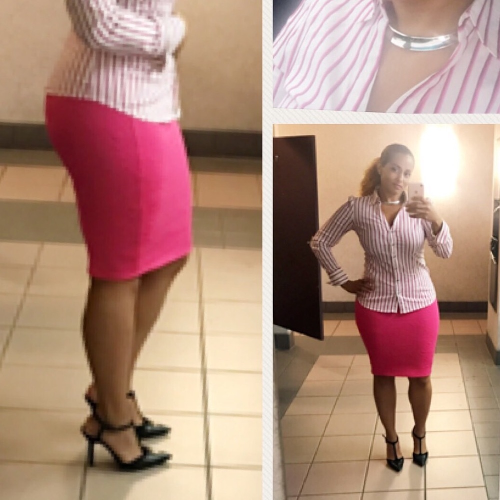 Cute hot pink pencil skirt by Bebe